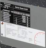 (284'838) - Typenschild - STI Thun eCitaro K - am 12.