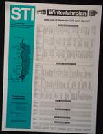 (145'095) - STI-Fahrplan von 1976 bis 1977 am 16.