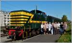 Klassentreffen der junggebliebenen Sechzigjhrigen und ihren ehemaligen Lehrerinnen an der Museumsbahn in Ptange am 01.10.2011.