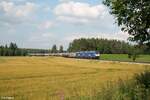 ER20 001 und ER20 015 ziehen ein Kesselzug Elbtal Umleiter von hof nach Cheb bei Marktleuthen.