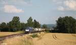 ER20 015 und ER20 001 ziehen ein Kesselzug Elbtal Umleiter von Cheb nach Hof bei Unterthölau auf dem Gegengleis.