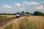 ER20 015 und ER20 001 ziehen ein Kesselzug Elbtal Umleiter von Cheb nach Hof bei Unterthölau auf dem Gegengleis.