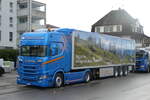 (282'867) - R�egsegger, Belp - BE 311'588 - Scania am 6. Dezember 2025 beim Bahnhof Kerzers