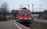 1116 195-7 fuhr mit dem IC 2191 nach Frankfurt/Main am 15.1 in den Harburger Bahnhof ein.