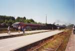 50 3610 8 bei der Ankunft mit einem Sonderzug aus Raubach in Altenkirchen/Westerwald    beobachtet wurde sie von einem 628er der Kurze TZeit spter erfuhr das er im Dezember 2004 gehen musste :-(