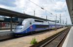 Einfahrt eines TGV in den Frankfurter Hbf am 26.04.2015