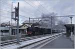 Wartet auf die Abfahrt nach Konstanz: die gut 200 Tonnen schwere SNCF 241-A-65 mit ihrem Extrazug in Koblenz.