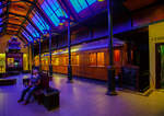 Der Teakholz-Speisewagen WR 2287 ehemals der CIWL - Compagnie Internationale des Wagons Lits et des Grands Express Européens, am 24. Juni 2025 im Het Spoorwegmuseum (bis 2005 NSM - Nederlands Spoorwegmuseum / Niederländischen Eisenbahnmuseu ...