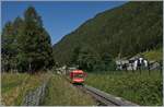 Der SNCF Z 850 N° 52 (94 87 0001 854-2F-SNCF) hat vor Kurzem den im Hintergrund zu erkennenden Bahnhof von Vallorcine verlassen und fährt nun als TER 18988 nach Les Houches.