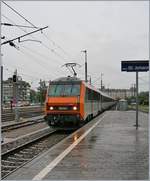 Die SNCF BB 26144 mit einem TER 200 auf dem Weg nach Strasbourg bei der Durchfahrt in Basel St.Johann.