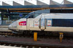 Detailbild von einem der beiden Triebk�pfe des TGV R�seau 540 (TGV 28080) am 17 Juni 2013 im Bahnhof Luxemburg.