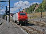 Die akiem PRIMA E 37 519 erreicht als Lokfahrt den Bahnhof von Bellegarde.