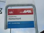 (131'684) - AFA-Haltestelle - Kandersteg, H�ttent�rli - am 26.