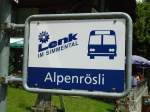 (146'136) - AFA-Haltestelle (LenkBus) - Lenk, Alpenr�sli - am 28.