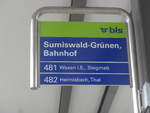 (217'973) - bls-bus-Haltestelle - Sumiswald-Gr�nen, Bahnhof - am 14.