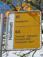 (170'103) - BLT-Haltestelle - Oberwil, H�slimatt - am 16. April 2016