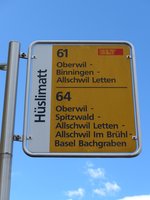 (170'104) - BLT-Haltestelle - Oberwil, H�slimatt - am 16. April 2016