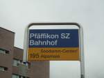 (135'825) - PostAuto-Haltestelle - Pf�ffikon SZ, Bahnhof - am 5.