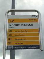 (138'694) - PostAuto-Haltestelle - M�hlin, Dammstrasse - am 6.