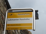 (174'839) - PostAuto-Haltestelle - Lukmanier, Passh�he - am 10.
