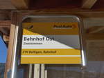 (213'109) - PostAuto-Haltestelle - Zweisimmen, Bahnhof Ost - am 25.