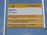 (227'269) - PostAuto-Haltestelle - Grandson, gare - am 15. August 2021