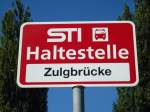 (128'204) - STI-Haltestelle - Steffisburg, Zulgbr�cke - am 1.
