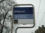 (143'718) - VBZ-Haltestelle - Z�rich, Sihlpost - am 21.