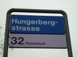 (143'781) - VBZ-Haltestelle - Z�rich, Hungerbergstrasse - am 21.