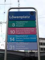 (157'740) - VBZ-Haltestelle - Z�rich, L�wenplatz - am 14.