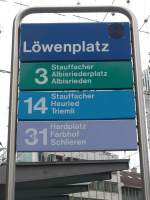 (157'741) - VBZ-Haltestelle - Z�rich, L�wenplatz - am 14.