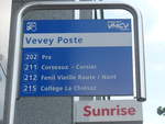 (195'708) - VMCV-Haltestelle - Vevey, Poste - am 6. August 2018