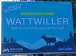 (268'789) - fluo Grand Est-Haltestellenschild - Wattwiller, Vieil Armand Hartmannswillerkopf - am 27. Oktober 2024