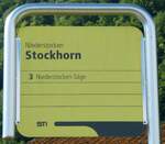 (237'546) - STI-Haltestellenschild - Niederstocken, Stockhorn - am 26.