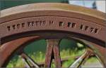 Historischer Doppelspeichenradsatz, hergestellt 1875 bei Krupp.