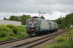 Italien im Dreierpack: drei E412 mit E412 008 in Front von Rosenheim kommend beim B Vogl am 23.5.2013.