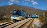 In Verigo kreuzen sich der Treno Panoramico D 54 P von Locarno nach Domodossola und der Regionalzug 763 von Domodossola nach Re. 
31. Okt. 2014