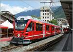 Der RhB Abe 8/12 3505  Allegra  steht für den offiziellen Festakt in Tirano zur Präsentation der neuen Züge bereit.

8. Mai 2010