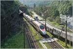 Der FS ETR 610 als EC 52 auf dem Weg von Milano nach Basel erreicht nun den 19803 Meter langen Simplontunnel.