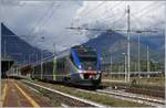 Ein FS Trenitalia Ale 501 ME (Minuetto) verlsst Domodossola in Richtung Novara.