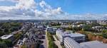 Blick  ber die Stadt Luxemburg in verschiedene Himmelsrichtungen aus dem Riesenrad auf der Kirmes (Fouer) in Stadt Luxemburg. 05.09.2025