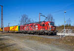 Die an die TXLogistik AG (Bad Honnef) vermietete Siemens Vectron MS 193 555 (91 80 6193 555-0 D-ATLU) der Alpha Trains Luxembourg s.à.r.l.