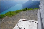 Hoch oben über dem Brienzersee, auf dem Brienzer Rothorn, auf gut 2300 müM, dreht der kleine BVB Bhe 2/4 24 seine Runden.