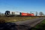 RFO 1605 zieht ein Containerzug durch Boxtel am 24 Februar 2021.