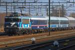 TCS 101003 (ex 1776) treft mit der European Sleeper Train 1278 am 23 Februar 2025 in Roosendaal ein.