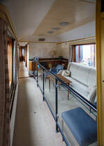 Innenraum/Interieur (Empfangsraum) des Salonwagen Königin Juliana Sr 9, NL-NS 61 84 89-30 001-1, vom königlichen Zug „Koninklijke Trein“ (Hofzug) am 24.