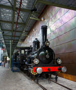 Die Dampflokomotive HSM 89  Nestor , spter NS № 1010 (NS-Baureihe 1000) am 24 Juni 2025 im Het Spoorwegmuseum (bis 2005 NSM - Nederlands Spoorwegmuseum / Niederlndischen Eisenbahnmuseum) in