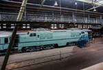 Die Elektrolokomotive NS 1201 der NS-Baureihe 1200 am 24 Juni 2025 im Het Spoorwegmuseum (bis 2005 NSM - Nederlands Spoorwegmuseum / Niederländischen Eisenbahnmuseum) in Utrecht im ehemaligen