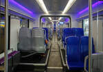 Innenraum/Interieur des dreiteiligen NS SNG 2351 (Sprinter Nieuwe Generatie), ein CAF Civity Triebzug. Hier am 24 Juni 2025 in Utrecht Centraal.