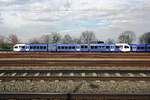 Arriva 390 steht am 8 April 2021 bei der Stadler-Werkstatte in Blerick.